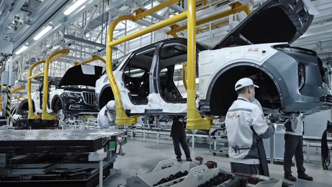 HONGQI E-HS9 Assembly line video